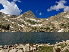 Mount Toll and Blue Lake, Indian Peaks Wilderness, Colorado. August, 2016