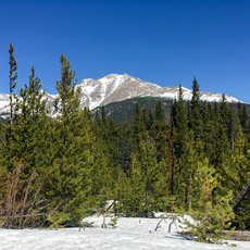 Looking towards Longs Peak on the Finch Lake trail, Allenspark, Colorado. May, 2017.