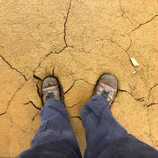 Feet sinking into the mud near the top. Herman Gulch, Colorado. September, 2018.